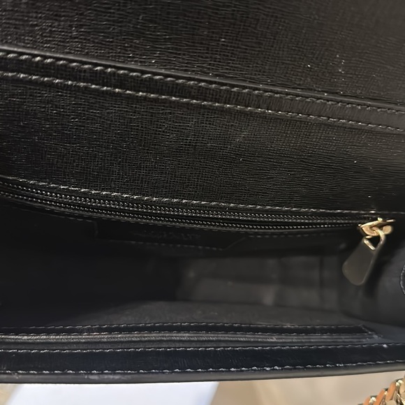 VERSACE Black Leather Gold Chain Crossbody - Picture 7 of 12